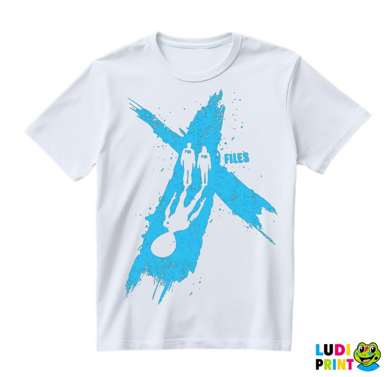 Blue - Mulder, Scully And Alien - The X Files - Majica