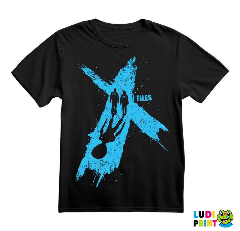 Blue - Mulder, Scully And Alien - The X Files - Majica