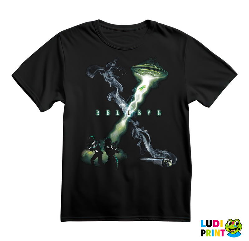 Smoke And Green Light - Mulder And Scully - The X Files - Majica