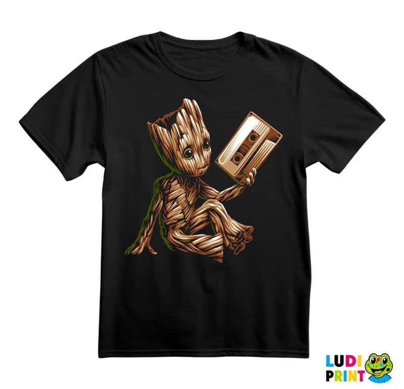 Groot And Cassette Tape - Guardians of the Galaxy - Majica