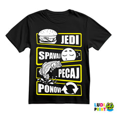 Jedi Spavaj Pecaj Ponovi - Pecanje - Fishing - Majica