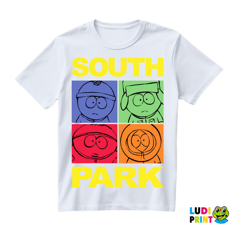 Stan, Kyle, Cartman And Kenny - Heads - South Park - Majica