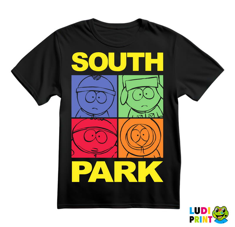 Stan, Kyle, Cartman And Kenny - Heads - South Park - Majica
