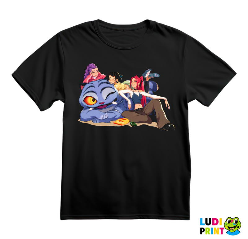 Derpy, Rumi, Mira And Zoey - Huntrix - Kpop Demon Hunters - Majica