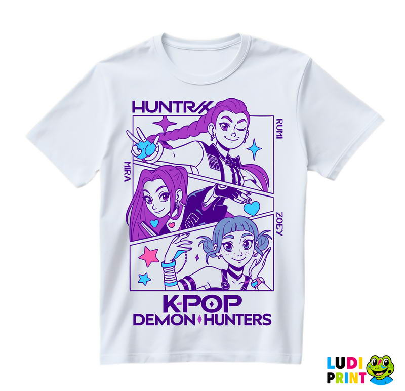 Rumi, Mira And Zoey - Lines - Huntrix - Kpop Demon Hunters - Majica