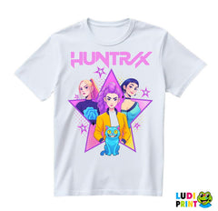 Rumi, Mira And Zoey - Purple Stars - Huntrix - Kpop Demon Hunters - Majica