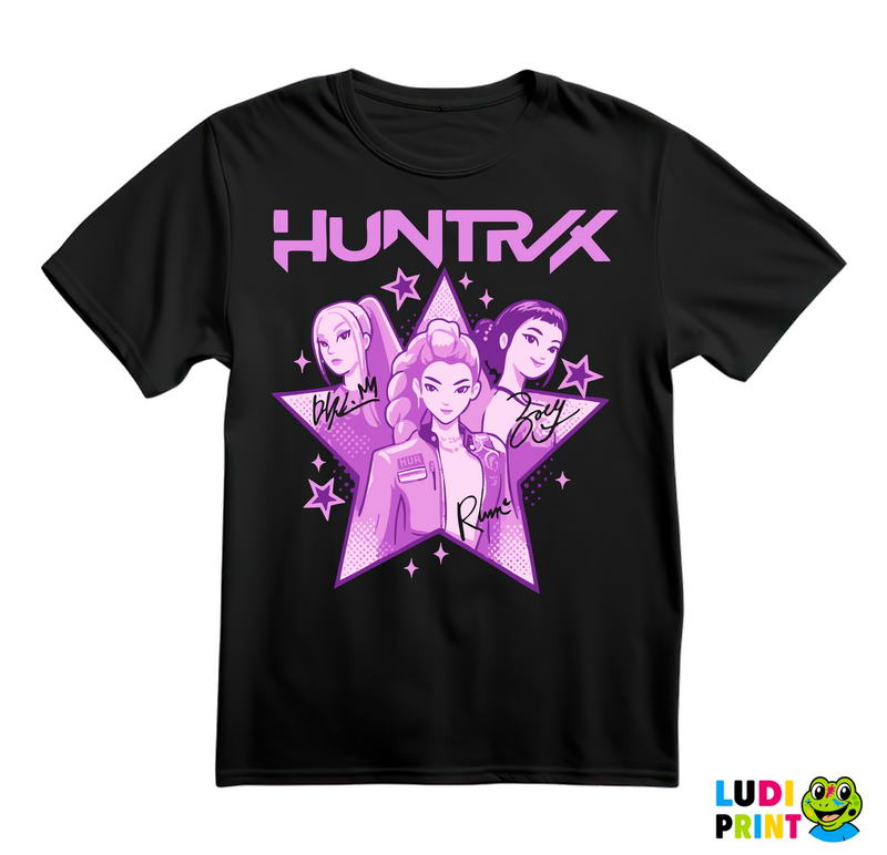 Rumi, Mira And Zoey - Purple - Huntrix - Kpop Demon Hunters - Majica