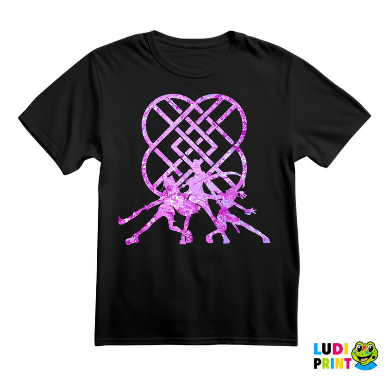 Rumi, Mira And Zoey - Purple Huntrix Logo - Kpop Demon Hunters - Majica