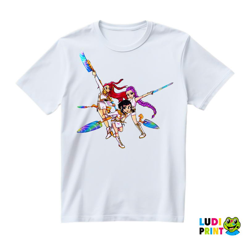 Rumi, Mira And Zoey - Costumes - Huntrix Logo - Kpop Demon Hunters - Majica