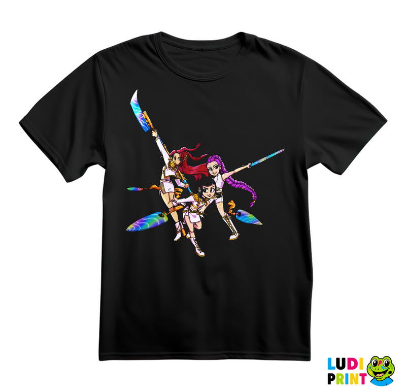 Rumi, Mira And Zoey - Costumes - Huntrix Logo - Kpop Demon Hunters - Majica