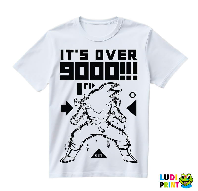 It's Over 9000 Outline - Goku - Dragon Ball - Majica