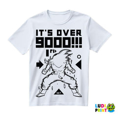 It's Over 9000 Outline - Goku - Dragon Ball - Majica