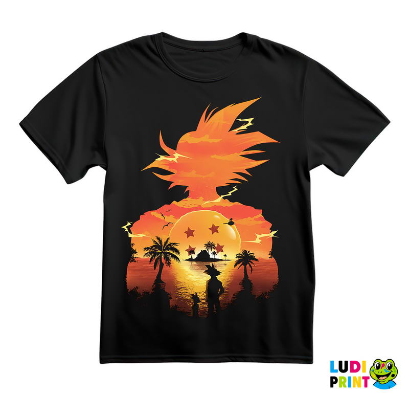 Sunset Double Exposure - Goku - Dragon Ball - Majica