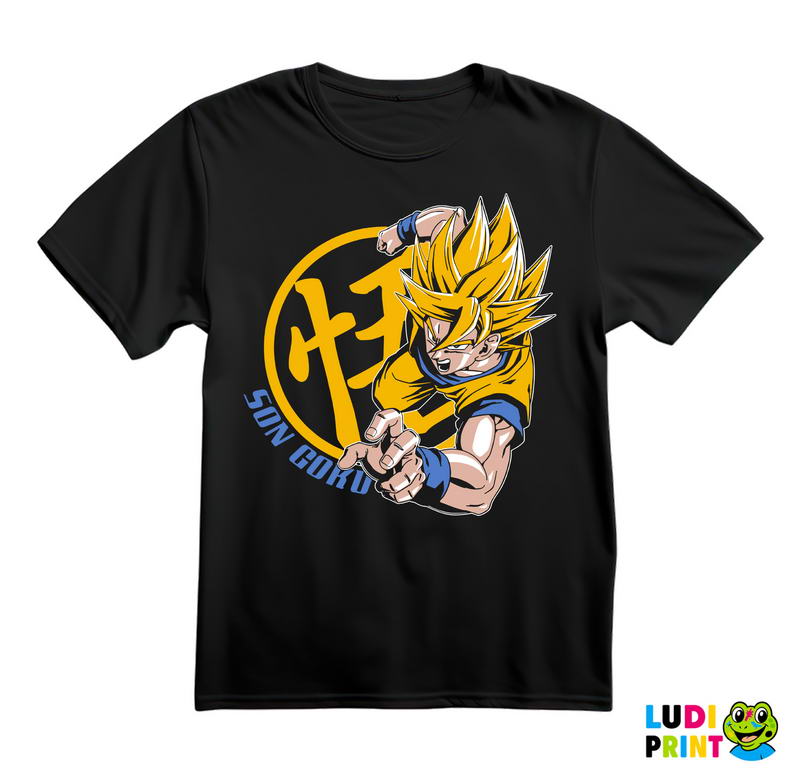 Son Goku Yellow Circle - Dragon Ball - Majica