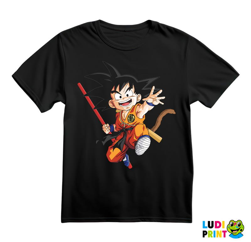 Goku With A Red Rod - Dragon Ball - Majica