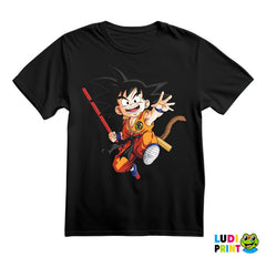 Goku With A Red Rod - Dragon Ball - Majica