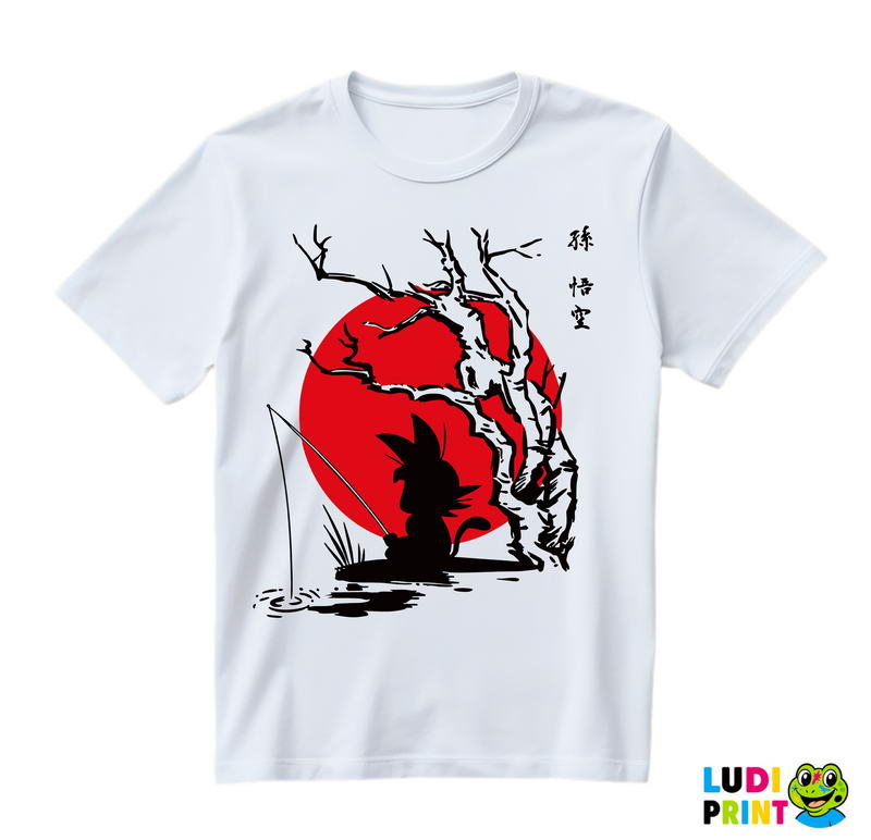 Fishing With The Red Moon - Goku - Dragon Ball - Majica