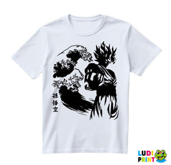 Goku In Front Of Tsunami - Dragon Ball - Majica