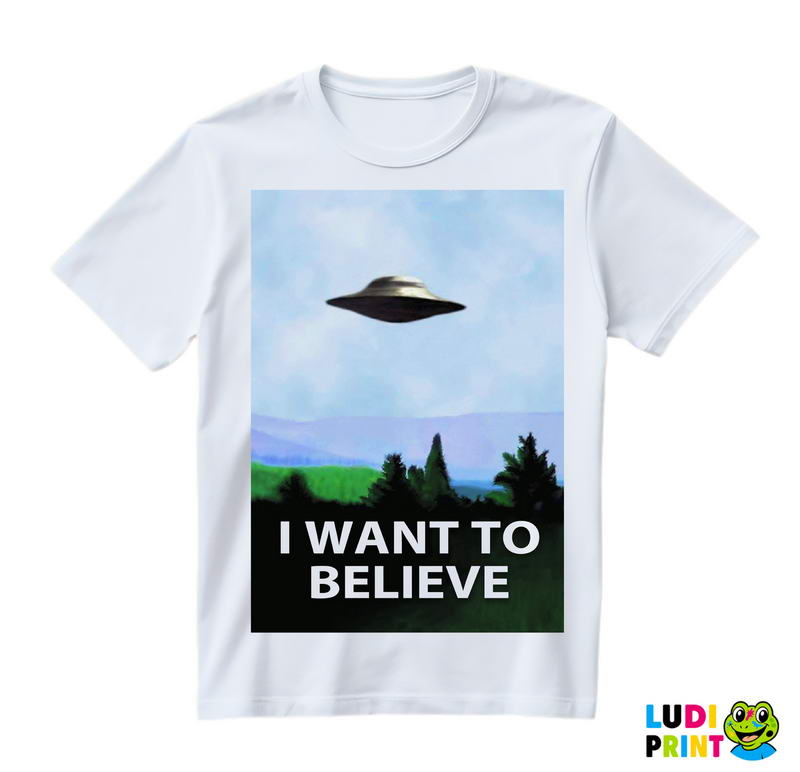 I Want To Believe - Blue -The X Files - Majica