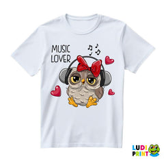 Music Lover - Owl - Životinje - Majica