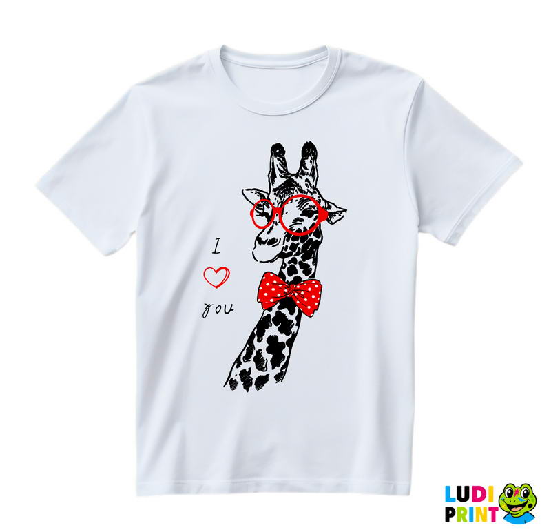Giraffe - I Love You - Životinje - Majica