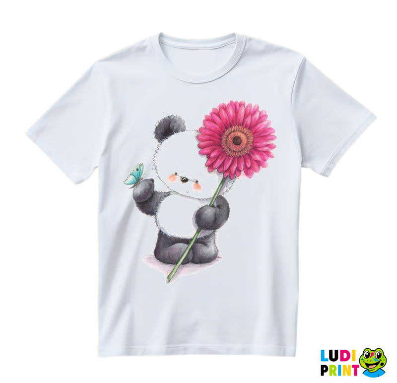 Little Bear Holding A Flower - Životinje - Majica