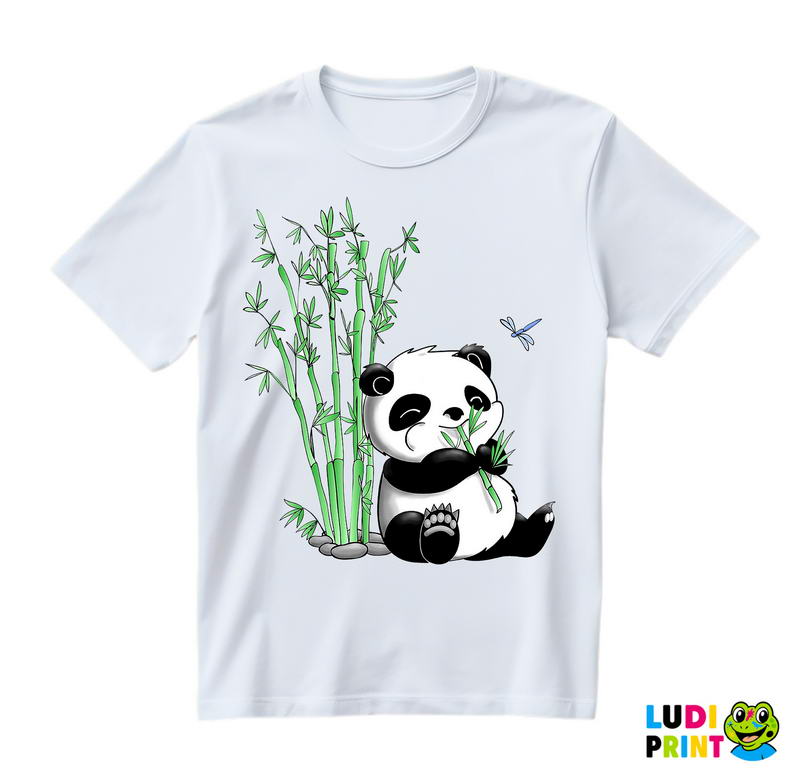 Little Panda Eating Bamboo - Životinje - Majica