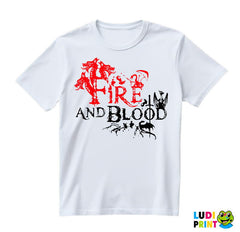 Fire And Blood - House Targaryen - Game Of Thrones - GOT - Majica