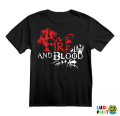 Fire And Blood - House Targaryen - Game Of Thrones - GOT - Majica
