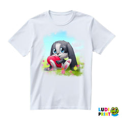 Cute Bunny Is Holding A Heart - Ljubav - Majica