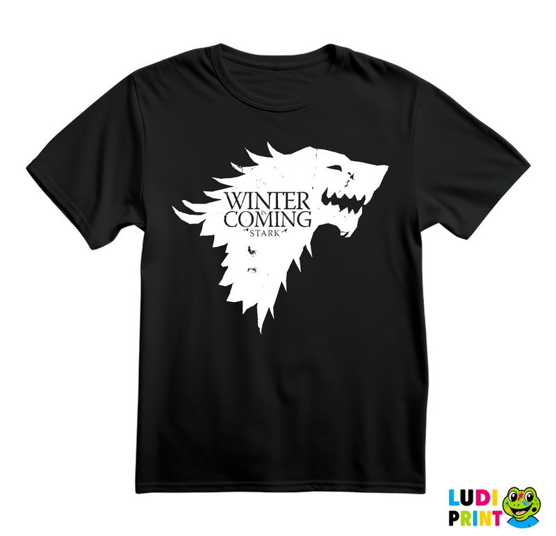 Winter Is Coming Black Dire Wolf Sigil - House Stark - Game Of Thrones - GOT - Majica