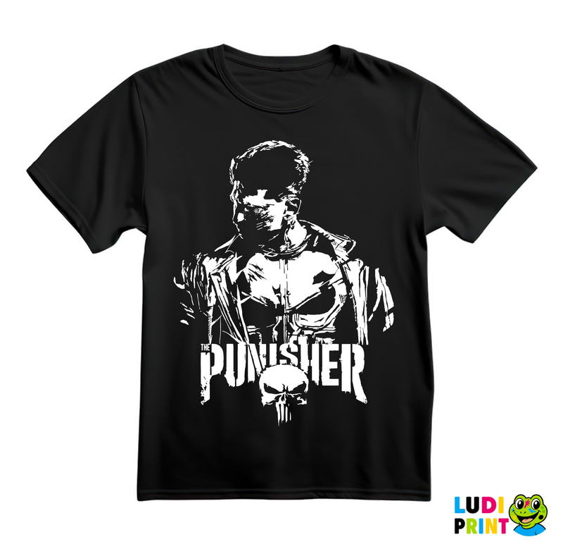 Frank Portrait And Logo - Punisher - Majica