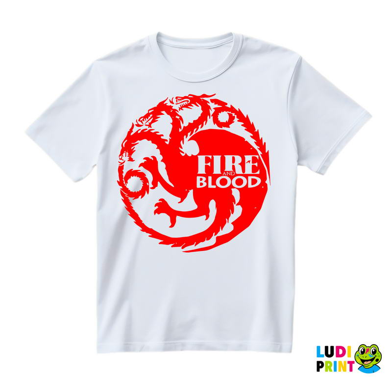 The Targaryen Sigil Fire And Blood - House Targaryen - Game Of Thrones - GOT - Majica