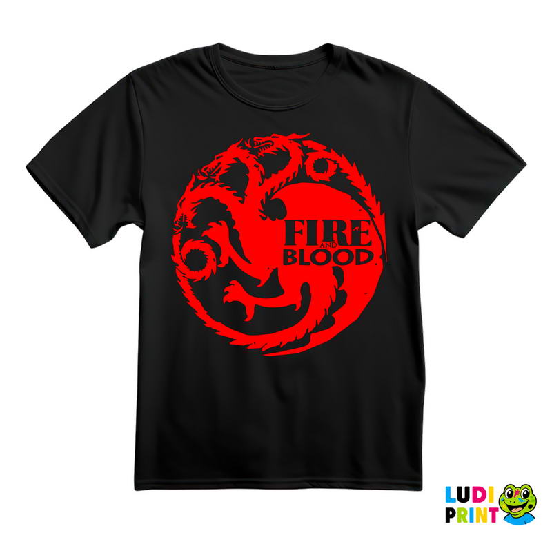 The Targaryen Sigil Fire And Blood - House Targaryen - Game Of Thrones - GOT - Majica
