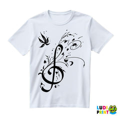 Notes And Butterfly - Muzika - Majica