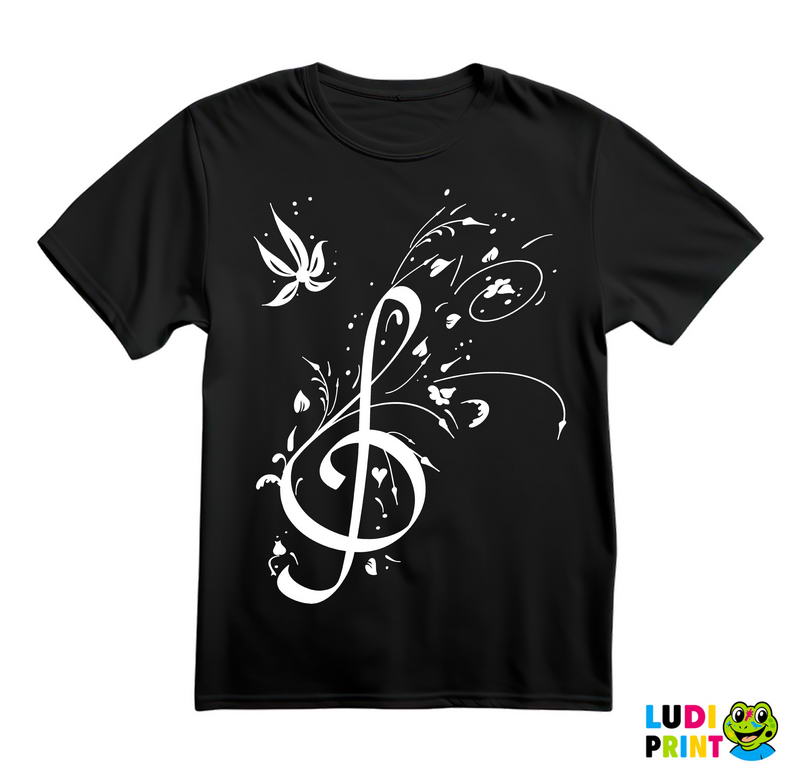 Notes And Butterfly - Muzika - Majica