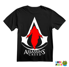 Black Logo And Red Guy - Assassin's Creed - Majica