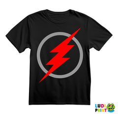 Black And Red Logo - Flash - Majica