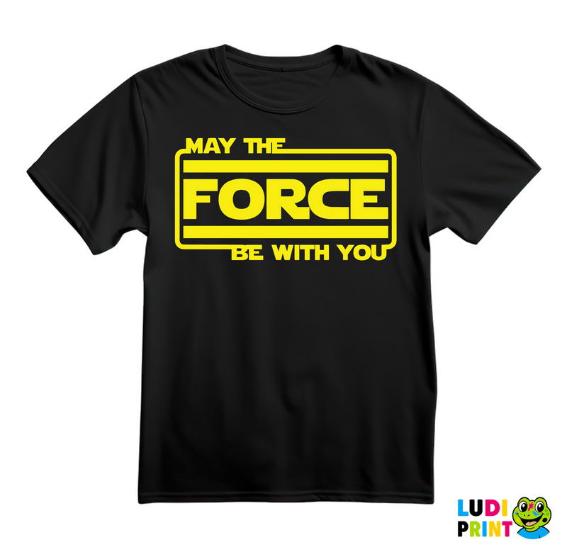 May The Force Be With You - Yellow Lines - Star Wars - Majica