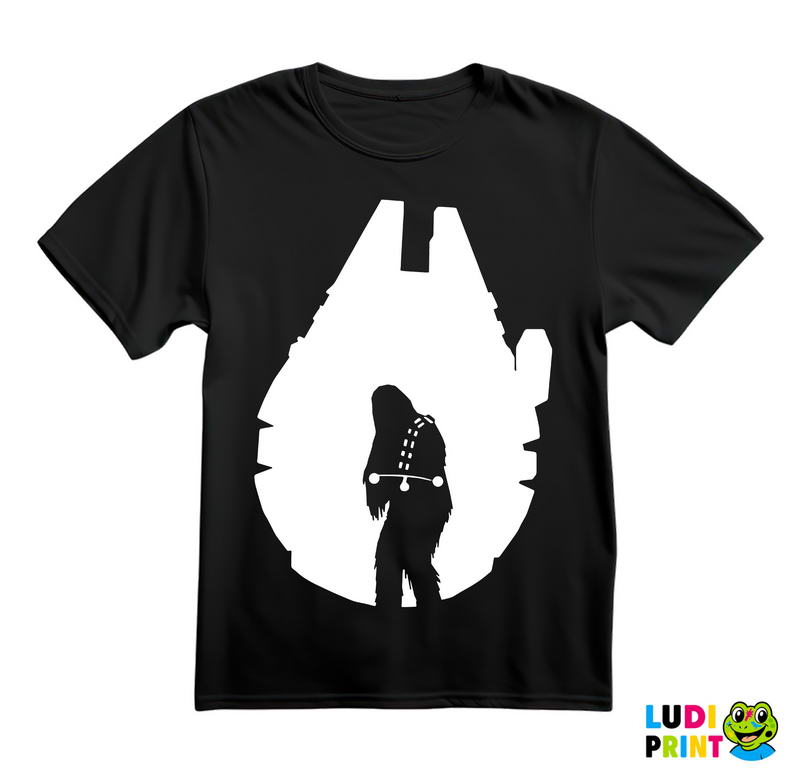 Millennium Falcon Chewbacca Outline - Star Wars - Majica