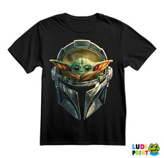 Baby Yoda And Helmet - Yoda - Mandalorian - Star Wars - Majica