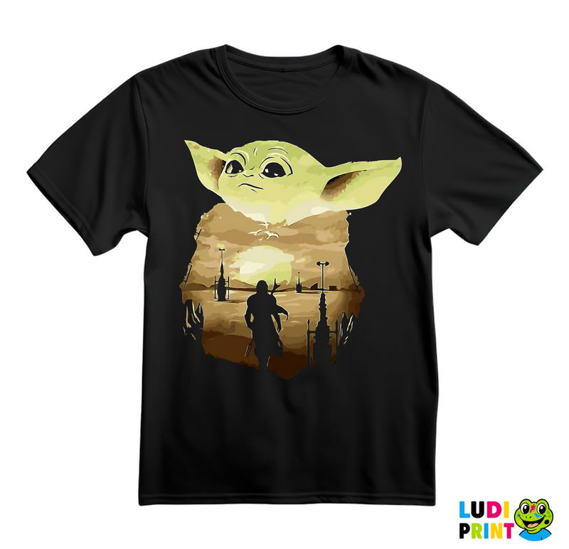 Baby Yoda Double Exposure - Yoda - Mandalorian - Star Wars - Majica