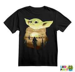 Baby Yoda Double Exposure - Yoda - Mandalorian - Star Wars - Majica