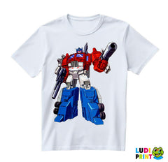 Prime Standing With A Gun - Transformers - Majica