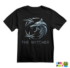 Metallic Wolf Sign With Birds - The Witcher - Majica