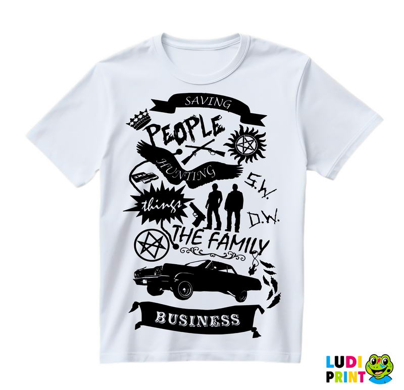 Saving People, Hunting Things - The Family Business - Supernatural - Majica