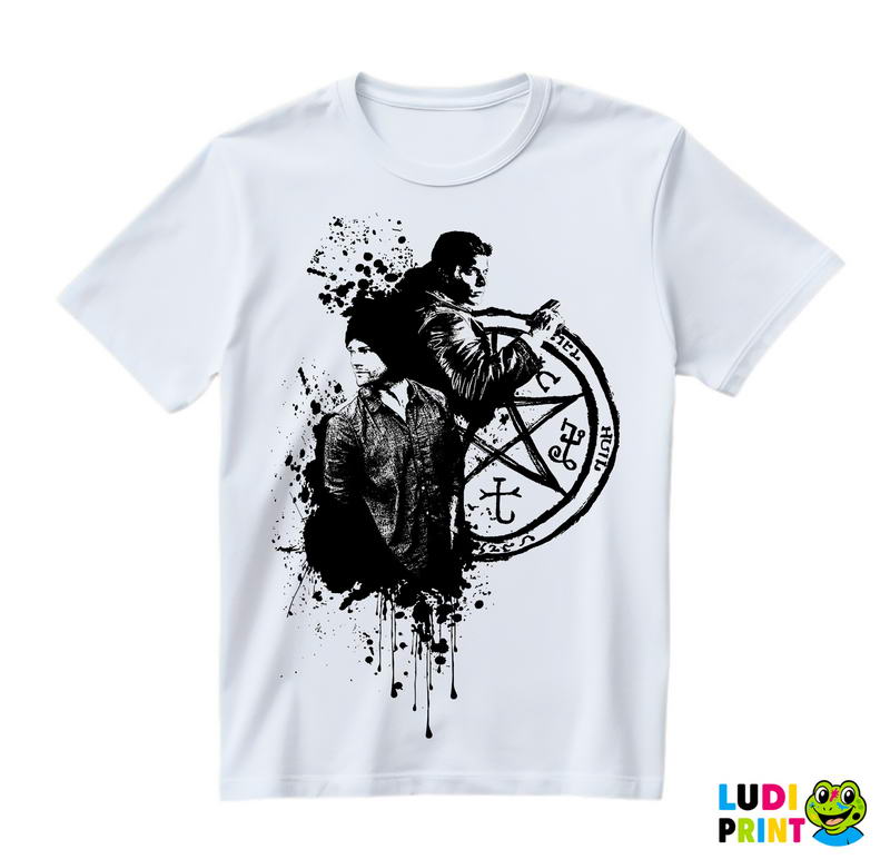 Dean And Sam - Black Dots - Supernatural - Majica