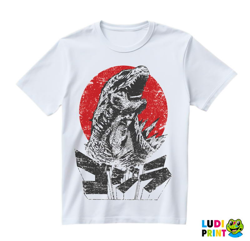 Godzila Japan Black And Red - Art - Majica