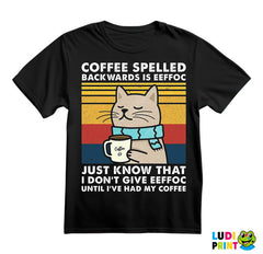 I Don't Give Eeffoc - Mačke - Cat - Coffee - Majica