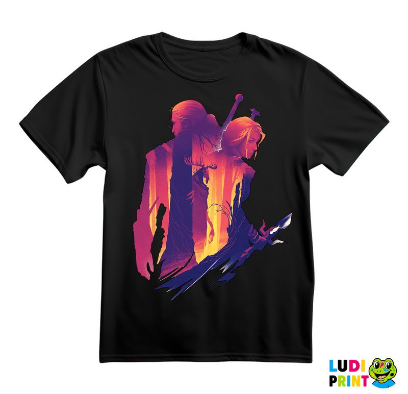 Geralt And Ciri Back To Back - The Witcher - Majica